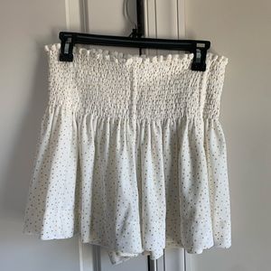 KOCH ERICA SKIRT white & gold velvet